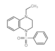 1-(benzenesulfonyl)-4-ethyl-2,3-dihydroquinoxaline结构式