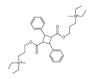 3-[3-[3-[diethyl(methyl)azaniumyl]propoxycarbonyl]-2,4-diphenylcyclobutanecarbonyl]oxypropyl-diethyl-methylazanium结构式