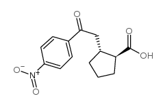 trans-2-[2-oxo-2-(4-nitrophenyl)ethyl]cyclopentane-1-carboxylic acid Structure