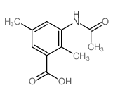 Benzoic acid, 3-acetamido-2,5-dimethyl- Structure