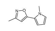 Isoxazole, 3-methyl-5-(1-methyl-1H-pyrrol-2-yl)- (9CI) Structure
