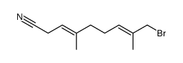 8-bromo-3,7-dimethylocta-2,6-diene-1-carbonitrile结构式