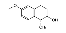 1,2-dihydroxy-6-methoxy-1,2,3,4-tetrahydronaphthalene结构式