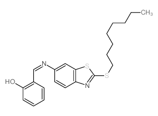Phenol,2-[[[2-(octylthio)-6-benzothiazolyl]imino]methyl]-结构式