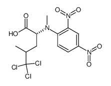 (2R)-5,5,5-trichloro-2-((2,4-dinitrophenyl)(methyl)amino)-4-methylpentanoic acid Structure