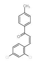 3-(2,4-dichlorophenyl)-1-(4-methylphenyl)prop-2-en-1-one结构式