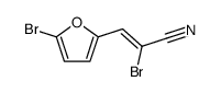 β-(5-Brom-fur-2-yl)-α-bromacrylonitril结构式