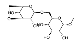 methyl 3,6-anhydro-β-D-glucopyranoside-(1->6)-α-D-glucopyranoside结构式