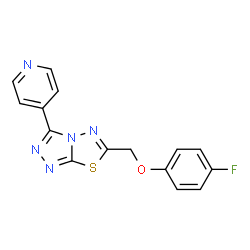 6-[(4-Fluorophenoxy)methyl]-3-(4-pyridinyl)[1,2,4]triazolo[3,4-b][1,3,4]thiadiazole结构式