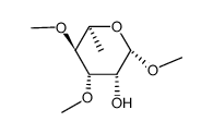 ba-L-Mannopyranoside, methyl 6-deoxy-3,4-di-O-methyl- (9CI)结构式