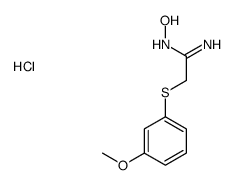 N'-hydroxy-2-(3-methoxyphenyl)sulfanylethanimidamide,hydrochloride Structure