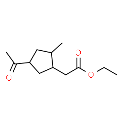 Cyclopentaneacetic acid, 4-acetyl-2-methyl-, ethyl ester (5CI)结构式