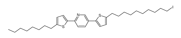 5-[5-(10-iododecyl)thiophen-2-yl]-2-(5-octylthiophen-2-yl)pyridine结构式