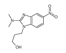 3-[2-(dimethylamino)-5-nitrobenzimidazol-1-yl]propan-1-ol结构式