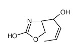 (4S)-4-[(1R)-1-hydroxybut-2-enyl]-1,3-oxazolidin-2-one结构式