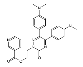 2-[5,6-bis[4-(dimethylamino)phenyl]-3-oxo-1,2,4-triazin-2-yl]ethyl pyridine-3-carboxylate Structure