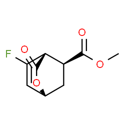 2-Oxabicyclo[2.2.2]oct-7-ene-5-carboxylicacid,8-fluoro-3-oxo-,methylester,(1R,4R,5S)-rel-(9CI) Structure