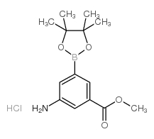 METHYL 3-AMINO-5-(4,4,5,5-TETRAMETHYL-1,3,2-DIOXABOROLAN-2-YL)BENZOATE HYDROCHLORIDE Structure