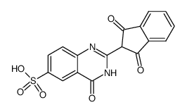 2-(1,3-dioxo-indan-2-yl)-4-oxo-3,4-dihydro-quinazoline-6-sulfonic acid结构式