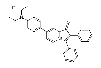 7-[4-(diethylamino)phenyl]-2,3-diphenylindolizin-4-ium-1-one,iodide结构式