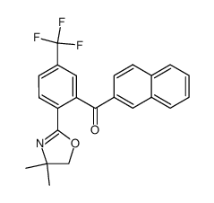 (2-(4,4-dimethyl-4,5-dihydrooxazol-2-yl)-5-(trifluoromethyl)phenyl)(naphthalen-2-yl)methanone结构式