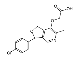 2-[[(3S)-3-(4-chlorophenyl)-6-methyl-1,3-dihydrofuro[3,4-c]pyridin-7-yl]oxy]acetic acid Structure