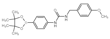 1-(4-METHOXYBENZYL)-3-(4-(4,4,5,5-TETRAMETHYL-1,3,2-DIOXABOROLAN-2-YL)PHENYL)UREA picture