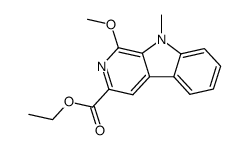 methyl-9 methoxy-1 ethoxycarbonyl-3 <9H> pyrido<3,4-b>indole结构式
