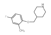 4-(4-Fluoro-2-methyl-phenoxymethyl)-piperidine structure
