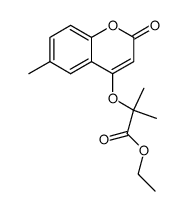 ethyl 2-(6-methyl-coumarin-4yloxy)-2-methylpropionate结构式