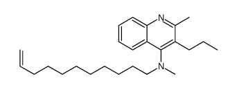 N,2-dimethyl-3-propyl-N-undec-10-enylquinolin-4-amine结构式