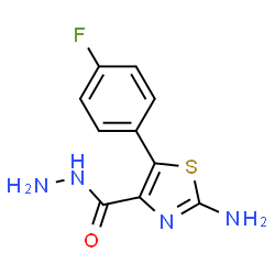 2-Amino-5-(4-fluorophenyl)-1,3-thiazole-4-carbohydrazide structure