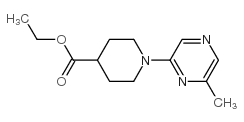 乙基 1-(6-甲基吡嗪-2-基)哌啶-4-羧酸结构式