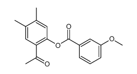 (2-acetyl-4,5-dimethylphenyl) 3-methoxybenzoate Structure