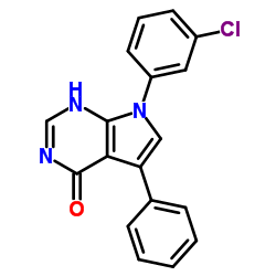 7-(3-CHLOROPHENYL)-5-PHENYL-7H-PYRROLO[2,3-D]PYRIMIDIN-4-OL结构式