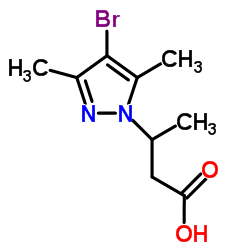 3-(4-BROMO-3,5-DIMETHYL-PYRAZOL-1-YL)-BUTYRIC ACID Structure