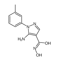 5-amino-N-hydroxy-1-(3-methylphenyl)pyrazole-4-carboxamide结构式