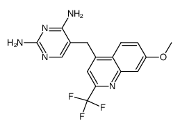 2,4-Diamino-5-(7-methoxy-2-trifluoromethyl-4-quinolylmethyl)pyrimidine Structure