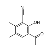 3-acetyl-2-hydroxy-5,6-dimethylbenzonitrile结构式