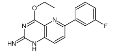 4-ethoxy-6-(3-fluorophenyl)pyrido[3,2-d]pyrimidin-2-amine结构式