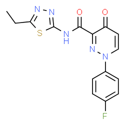 N-(5-Ethyl-1,3,4-thiadiazol-2-yl)-1-(4-fluorophenyl)-4-oxo-1,4-dihydro-3-pyridazinecarboxamide Structure