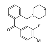 4-BROMO-3-FLUORO-2'-THIOMORPHOLINOMETHYL BENZOPHENONE结构式