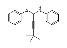 N-(4,4-dimethyl-1-phenylsulfanylpent-2-ynyl)aniline Structure