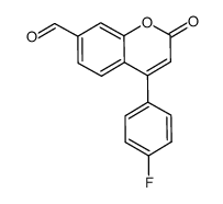 4-(4-fluorophenyl)-2-oxo-2H-chromene-7-carboxaldehyde Structure