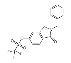 2-benzyl-1-oxo-2,3-dihydroisoindol-5-yl trifluoromethanesulfonate结构式