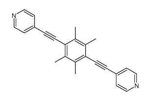 4,4'-((2,3,5,6-tetramethyl-1,4-phenylene)bis(ethyne-2,1-diyl))dipyridine structure