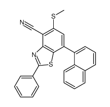 5-methylsulfanyl-7-naphthalen-1-yl-2-phenyl-1,3-benzothiazole-4-carbonitrile结构式