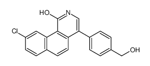 9-chloro-4-[4-(hydroxymethyl)phenyl]-2H-benzo[h]isoquinolin-1-one结构式