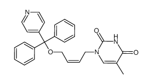 1-[(Z)-4-[1,1-(diphenyl)-1-(4-pyridyl)methoxy]-2-buten-1-yl]thymine结构式