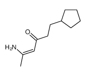 5-amino-1-cyclopentylhex-4-en-3-one结构式